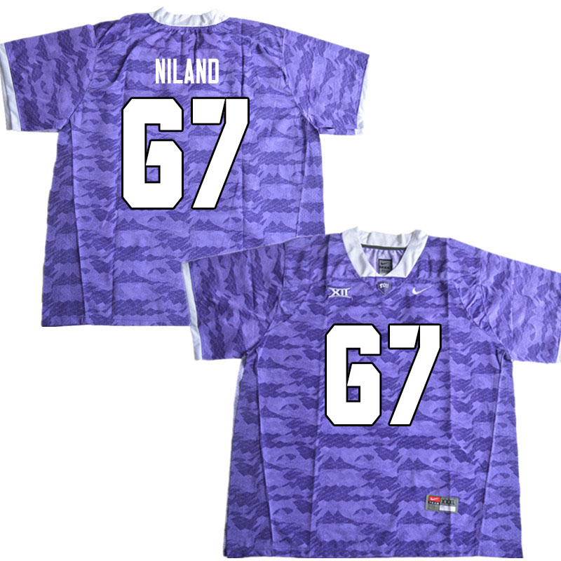 Men #67 Jack Niland TCU Horned Frogs College Football Jerseys Sale-Limited Purple - Click Image to Close